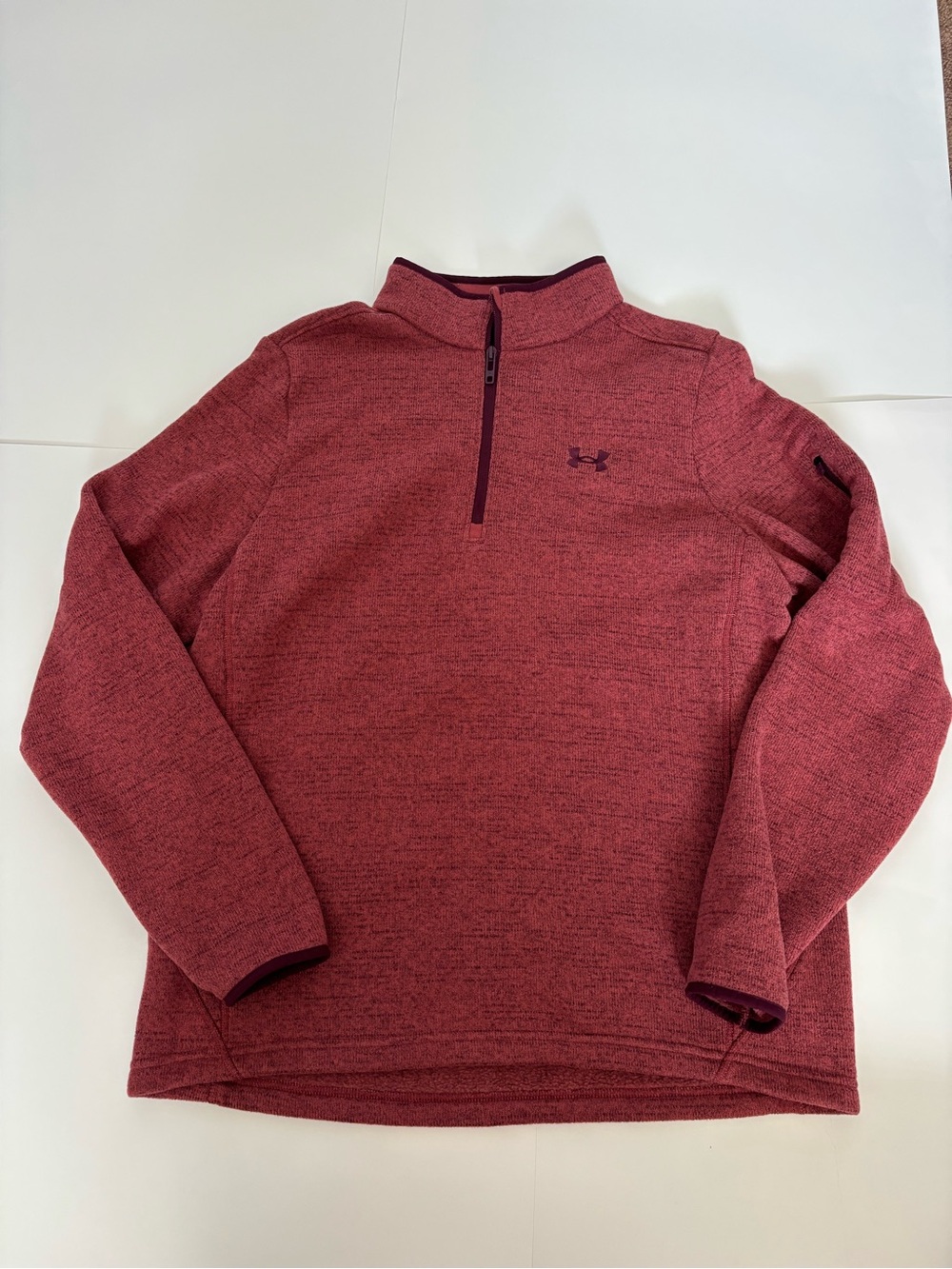 LG Men’s Maroon Half-Zip Sweater